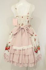 画像5: metamorphose / ストロベリーガーデンバッスルフリルジャンパースカート  オフシロ O-26-08-27-018-ME-OP-YM-OS (5)