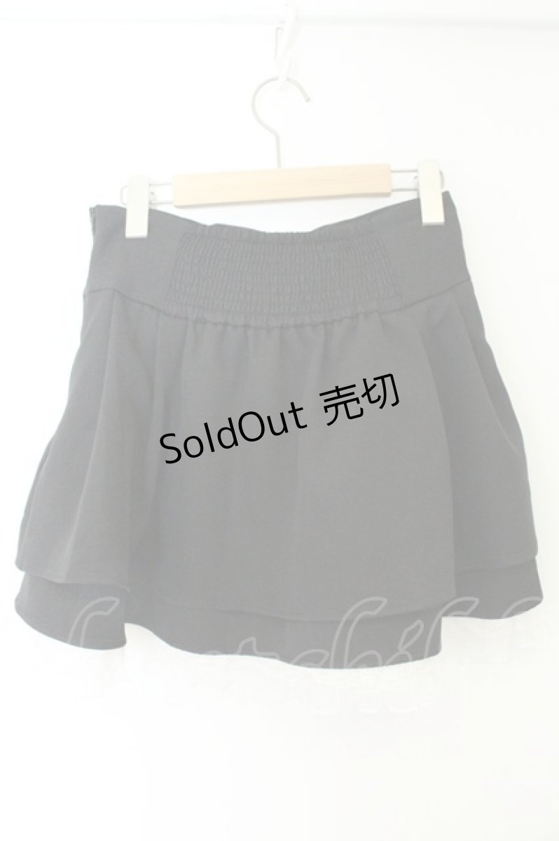 画像2: DearMyLoveRose / ビジューボタンハイウエストタックレースフリルミニスカート L~LL クロ O-26-08-28-039-LO-SK-OW-ZI (2)