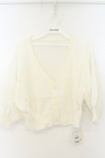 画像1: F&A / レーシーカット釦ドルマンニットカーディガン F オフシロ O-26-08-28-059-CA-TO-OW-OS (1)