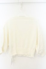 画像2: F&A / レーシーカット釦ドルマンニットカーディガン F オフシロ O-26-08-28-059-CA-TO-OW-OS (2)
