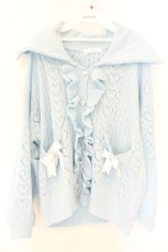 画像1: DearMyLove / セーラ襟フリルカーディガン M~L サックス O-26-08-28-008-GO-TO-OW-OS (1)