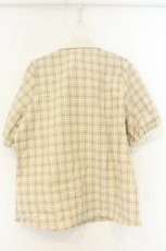 画像2: Fi.n.t / マーガレット刺繍タイ付きチェックシャツ F ベージュ O-26-08-28-094-CA-BL-OW-OS (2)