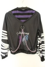 画像1: ACDC RAG / アンデッドバタフライ スウェット  ブラック×パープル O-26-08-28-012-PU-TO-OW-OS (1)