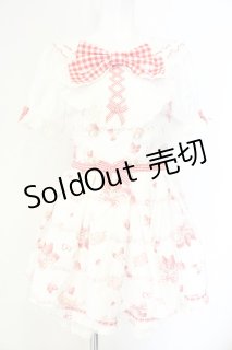 LIZ LISA / Creamy Berry柄セットアップ 0 シロ×アカ O-26-08-28-018