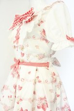 画像2: LIZ LISA / Creamy Berry柄セットアップ 0 シロ×アカ O-26-08-28-018-LO-OP-OW-OS (2)