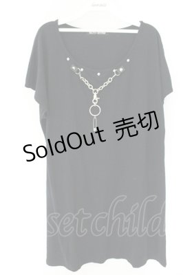 Preview of SEX POT ReVeNGe /ACK PUNK CHAIN RING BIG カットソー  ブラック