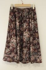 画像3: axes femme / クラシック花柄ミディ丈スカート M ワイン O-26-08-29-053-AX-SK-OW-OS (3)