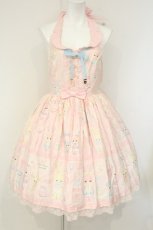 画像1: Angelic Pretty / Fancy Paper Dolls襟付きジャンパースカート  ピンク O-26-08-29-058-AP-OP-OW-OS (1)