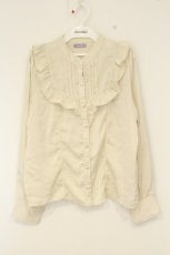 画像1: axes femme kawaii / ヴィンテージサテンブラウス M キナリ O-26-08-29-074-AX-BL-OW-OS (1)