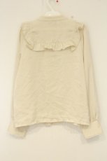 画像4: axes femme kawaii / ヴィンテージサテンブラウス M キナリ O-26-08-29-074-AX-BL-OW-OS (4)