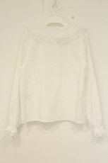 画像3: majoretty / 襟はしごリボンレースブラウス M シロ O-26-08-29-075-LO-BL-OW-OS (3)