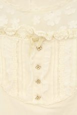 画像2: LIZ LISA / お花レースショートブラウス  オフシロ O-26-08-29-082-LO-BL-OW-OS (2)