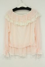 画像4: LIZ LISA / ボーダーシフォンチュニック  ピンク O-26-08-29-086-LO-TO-OW-OS (4)
