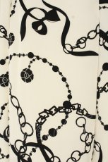 画像2: INGEBORG / ネックレスプリントロヌスカート M アイボリー×クロ O-26-08-29-011-LO-SK-IG-OS (2)