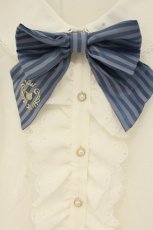 画像2: Secret Honey / 刺繍タイ付きブラウス  シロ O-26-08-29-092-CA-BL-OW-OS (2)