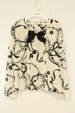 画像1: INGEBORG / ネックレスプリントブラウス  アイボリー×クロ O-26-08-29-012-LO-BL-IG-OS (1)