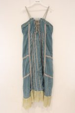 画像1: OZZ ANGELO / レース配色キャミワンピース  ターコイズグリーン O-26-08-29-099-OO-OP-OW-OS (1)
