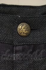 画像2: Ozz Croce / ヘリンボーンクロップドパンツ  グレー O-26-08-29-105-OO-PA-OW-OS (2)