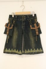 画像1: Ozz oneste / ポーチ付きデニムショートパンツ  インディゴ O-26-08-29-107-OO-PA-OW-OS (1)