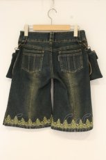 画像4: Ozz oneste / ポーチ付きデニムショートパンツ  インディゴ O-26-08-29-107-OO-PA-OW-OS (4)