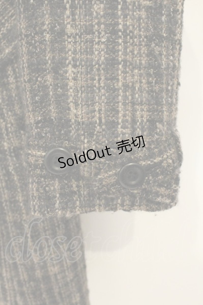 画像3: INGEBORG / フォックスファーツイードコート【ファー欠品】  クロ×ブラウン O-26-08-29-024-LO-JA-IG-OS (3)