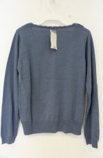 画像3: axes femme / レース＆ローズニットカーディガン M サックス O-26-08-30-039-AX-TO-OW-OS (3)
