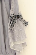 画像2: axes femme / リボン付楊柳シフォンプルオーバー F ラベンダー O-26-08-30-041-AX-TO-OW-OS (2)