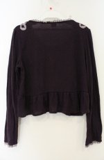 画像2: axes femme / レース配色ボレロ M パープル O-26-08-30-044-AX-TO-OW-OS (2)