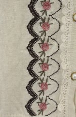 画像2: axes femme / 薔薇刺繍カーディガン M キナリ O-26-08-30-052-AX-TO-OW-OS (2)