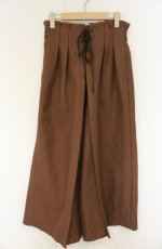 画像1: axes femme / サス付レースアップワイドパンツ M ブラウン O-26-08-30-061-AX-PA-IG-OS (1)
