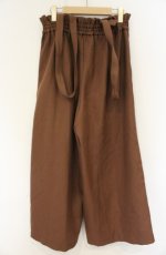 画像2: axes femme / サス付レースアップワイドパンツ M ブラウン O-26-08-30-061-AX-PA-IG-OS (2)