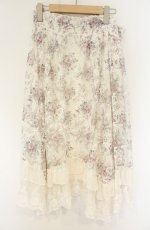 画像1: axes femme / フローラルレースイレヘムスカート F シロ×ピンク O-26-08-30-070-AX-SK-IG-OS (1)