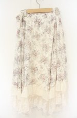 画像2: axes femme / フローラルレースイレヘムスカート F シロ×ピンク O-26-08-30-070-AX-SK-IG-OS (2)