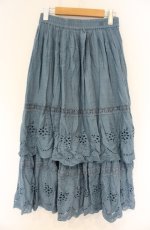画像1: axes femme NOSTALGIE / レースティアードスカート M ブルー O-26-08-30-086-AX-SK-OW-OS (1)