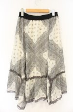 画像2: axes femme / バンダナ柄シフォンスカート M キナリ O-26-08-30-095-AX-SK-OW-OS (2)