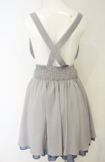 画像2: axes femme POETIQUE / フレアーフリルサス付スカート M グレー×ブルー O-26-08-30-020-AX-SK-IG-OS (2)