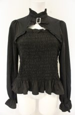 画像1: axes femme kawaii / バックルデザインブラウス M クロ O-26-08-30-026-AX-BL-OW-OS (1)