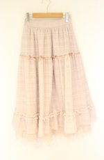画像1: axes femme POETIQUE / シアーチェックティアードスカート M ピンク O-26-08-31-051-AX-SK-OW-OS (1)
