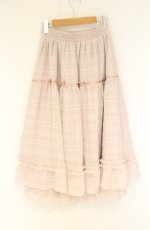画像2: axes femme POETIQUE / シアーチェックティアードスカート M ピンク O-26-08-31-051-AX-SK-OW-OS (2)