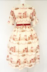 画像4: axes femme kawaii / お菓子の家柄ワンピース M キナリ O-26-08-31-005-AX-BL-OW-OS (4)