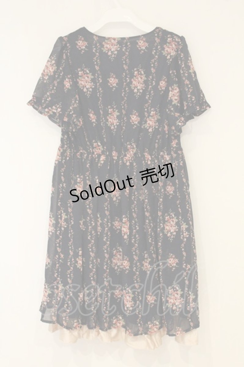 画像3: axes femme / ローズ縦ラインワンピース M ネイビー O-26-08-31-1003-AX-OP-OW-OS (3)