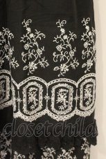 画像3: axes femme / 段々刺繍2WAYロングスカート M クロ O-26-08-31-1039-AX-SK-OW-OS (3)