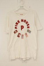 画像1: PINK HOUSE / PロゴネームタグTシャツ  シロ O-26-08-31-1051-LO-TS-IG-OS (1)
