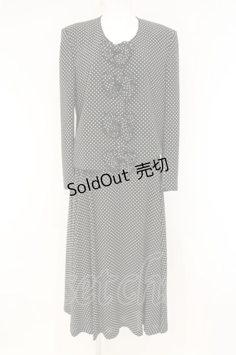 画像1: INGEBORG / //ドットリボン セットアップ  クロ O-26-08-31-1058-LO-JA-IG-OS (1)