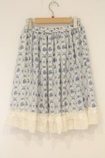 画像3: axes femme / 花柄スカート M ブルー O-26-08-31-1007-AX-SK-OW-OS (3)