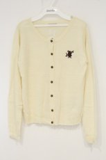 画像1: axes femme POETIQUE / 時計ウサギ刺繍ニットカーディガン M キナリ O-26-08-31-1011-AX-TO-OW-OS (1)