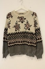 画像1: axes femme NOSTALGIE / バラジャガードレース襟ニット M ワイン O-26-08-31-1021-AX-TO-OW-OS (1)