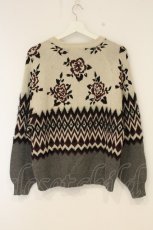 画像3: axes femme NOSTALGIE / バラジャガードレース襟ニット M ワイン O-26-08-31-1021-AX-TO-OW-OS (3)