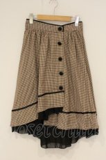 画像1: axes femme POETIQUE / 千鳥格子ボタンスカート M ベージュ O-26-08-31-1023-AX-SK-OW-OS (1)