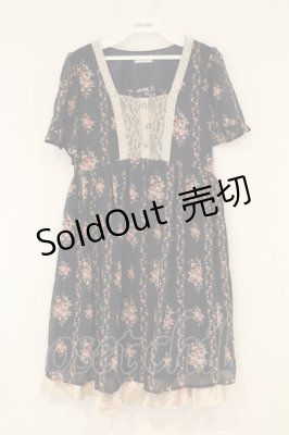 Preview of ローズ縦ラインワンピース M ネイビー